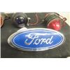 Image 5 : Vintage Car/Truck Parts Lot: 3 Light Markers, 3 Window and Door Handles, Radio Knobs, 4 Door Lock K