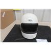 Image 3 : Vintage 1973 Griffin Motorcycle White Racing Helmet, Full Face, Men's Large (Bell Star?)