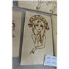 Image 6 : 7 Wood Burned and Crafted Risqué Wall Art Hanging Pictures