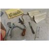 Image 7 : Vintage Leather Tools: Hand Punch, Alpha/Number Stamp Box Set, Cutters Box Set, Oiler, Leathercraft