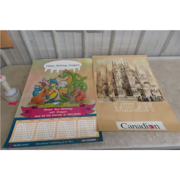 13 Vintage Laminated Posters: Space Station, Mt. Everest, Winnipeg Jets, Heritage Poster, and More