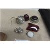 Image 1 : Vintage Car/Truck Parts Lot: 4 Light Glass Lenses, Fender Grille Light, and 1960-61 Studebaker Lark