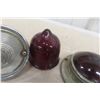 Image 4 : Vintage Car/Truck Parts Lot: 4 Light Glass Lenses, Fender Grille Light, and 1960-61 Studebaker Lark