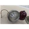 Image 5 : Vintage Car/Truck Parts Lot: 4 Light Glass Lenses, Fender Grille Light, and 1960-61 Studebaker Lark