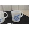Image 3 : 2 Rare 1950s Milk Glass Coffee Mugs from N. & J. Bulk Milk Service, St. Claude, Manitoba