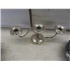 Image 3 : Silver Plated Servingware, Candlestick Holder, Flatware, Tray, and More
