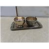 Image 7 : Silver Plated Servingware, Candlestick Holder, Flatware, Tray, and More