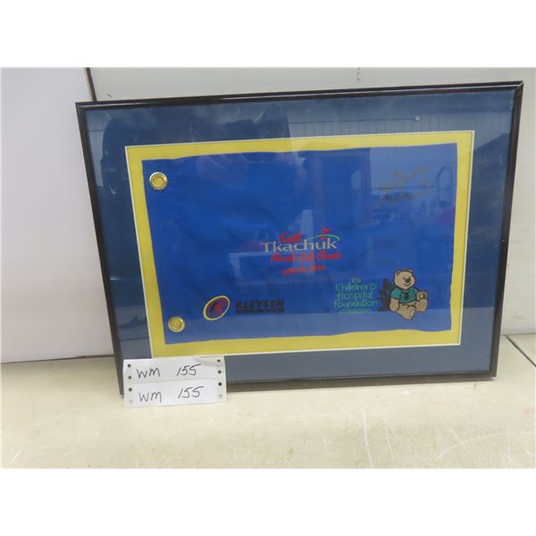 Keith Tkachuk Framed and Autographed Flag, 12" x 16", from Miracle Golf Classic 2004