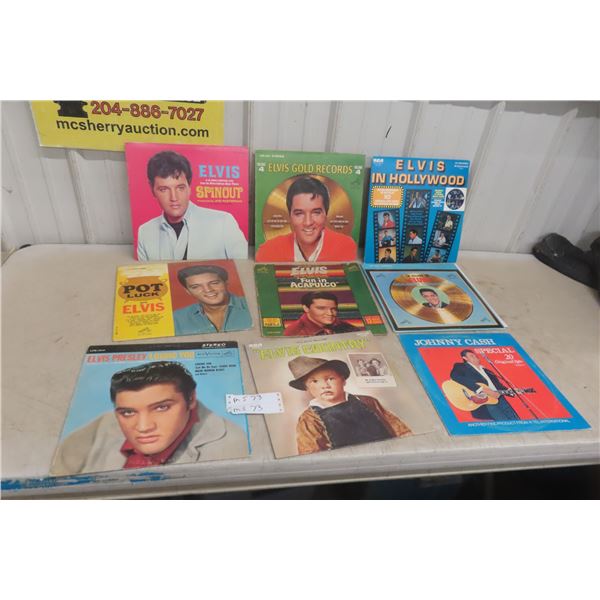 9 Records: 8 Elvis, 1 Johnny Cash