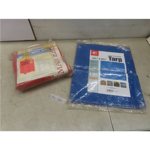 New Tarp 66" x 90" and Tool Chest Cover 50" x 32" x 19"