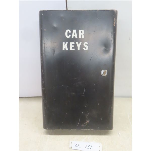 Locking Key Cabinet, Holds 30 Keys, 17" x 11" x 4", with Key