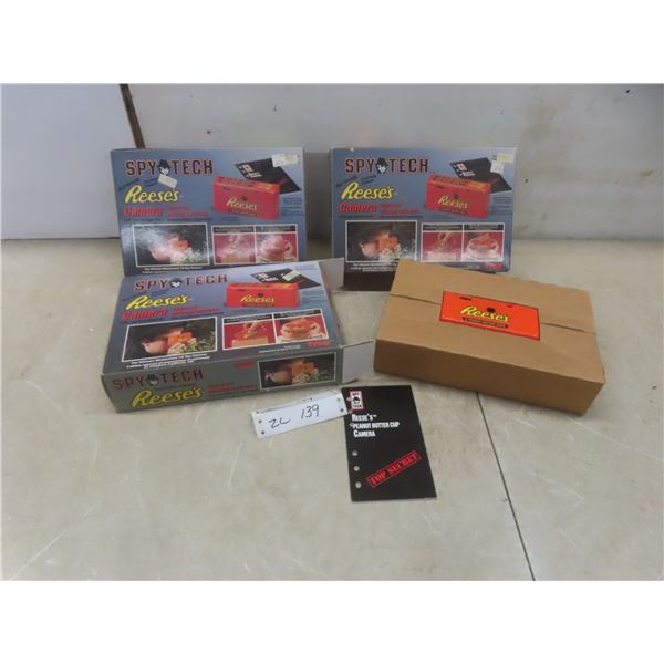 3 SpyTech Reese's Peanut Butter Cup Cameras (New Old Stock)