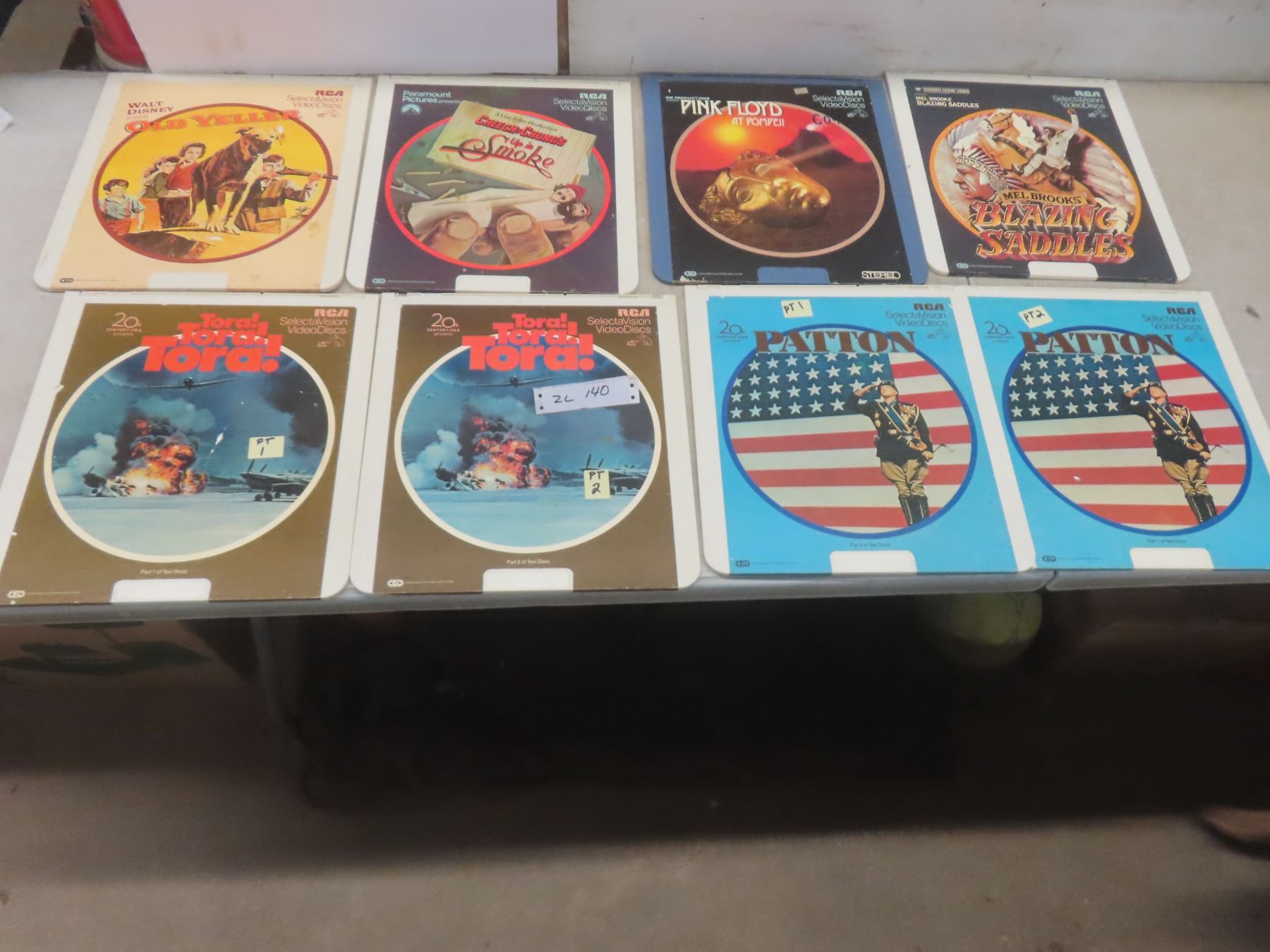 8 RCA SelectaVision Video Discs: Up in Smoke, Old Yeller, Pink Floyd ...