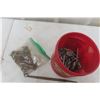 Image 3 : Hardware Lot: Lag Bolts, Screws, Nails, Handle, Support Brackets, and More