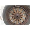 Image 2 : Old Truck Wood Spoked Rim and Tire