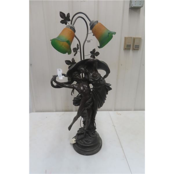 Figurine Table Lamp, Victorian Style