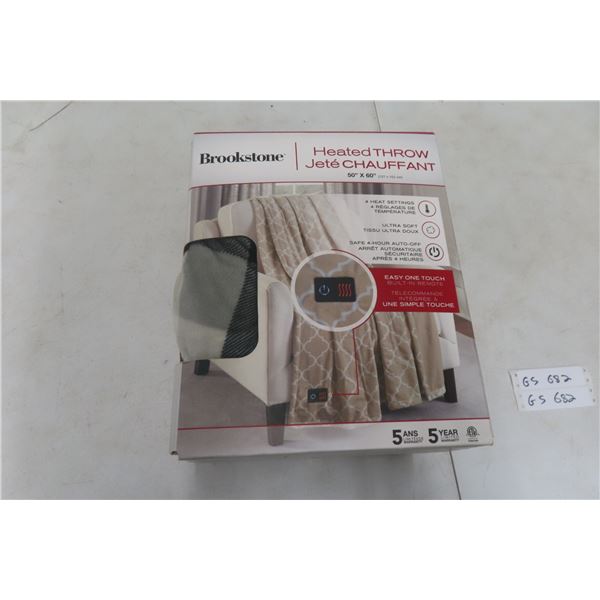 Brookstone Heated Throw Blanket, 50" x 60"