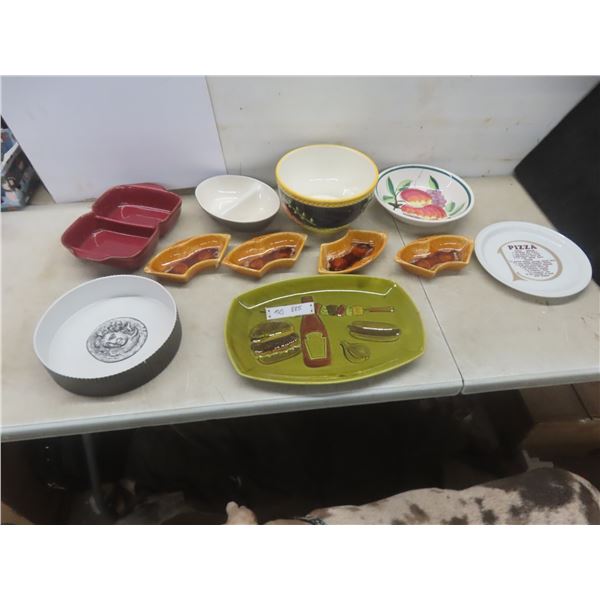 Servingware: Decorative Bowls / Platters - California Pottery 1965 or 1967
