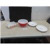 Image 1 : Pyrex Mixing Bowls; 2 Casserole Dishes w/Lid; 2 CorningWare Pie Plates