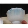 Image 11 : Fenton 3-Piece Blue Opalescent Hobnail Pitcher & 2 Candy Dishes; 3 MacBeth-Evans Sherbet Bowls