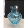 Image 3 : Fenton 3-Piece Blue Opalescent Hobnail Pitcher & 2 Candy Dishes; 3 MacBeth-Evans Sherbet Bowls