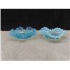 Image 5 : Fenton 3-Piece Blue Opalescent Hobnail Pitcher & 2 Candy Dishes; 3 MacBeth-Evans Sherbet Bowls