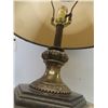 Image 5 : Antique Double-Decker Table Lamp, 37" High, w/Beveled Glass