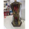 Image 7 : Antique Double-Decker Table Lamp, 37" High, w/Beveled Glass