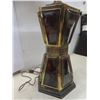 Image 8 : Antique Double-Decker Table Lamp, 37" High, w/Beveled Glass
