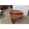 Image 1 : Funky Nesting Swing Out End Table - 19" x 36" x 21", MCM