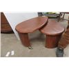 Image 2 : Funky Nesting Swing Out End Table - 19" x 36" x 21", MCM