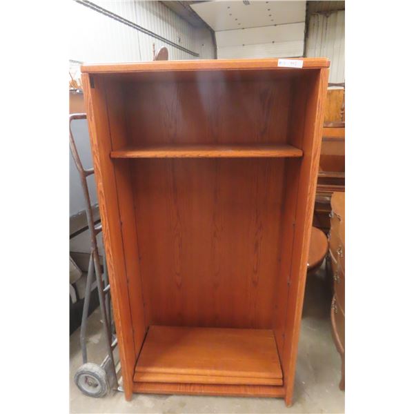 Oak Open Shelf Unit – 4 Adjustable Shelves