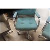 Image 3 : 2 Retro Rolling Swivel Office Chairs, Chrome Frame