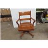 Image 1 : Rolling Wood Swivel Office Chair