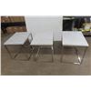 Image 1 : Set of 3 Marble-Top Stands, 22" x 18" x 24"