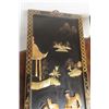 Image 3 : 2 Chinese Black Lacquer & Inlay Mother-of-Pearl, 12" x 36" each