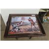 Image 1 : Foxhunt Picture in Antique Frame, 29" x 33"