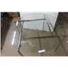 Image 2 : Modern Glass-Top Chrome-Legged Funky Table