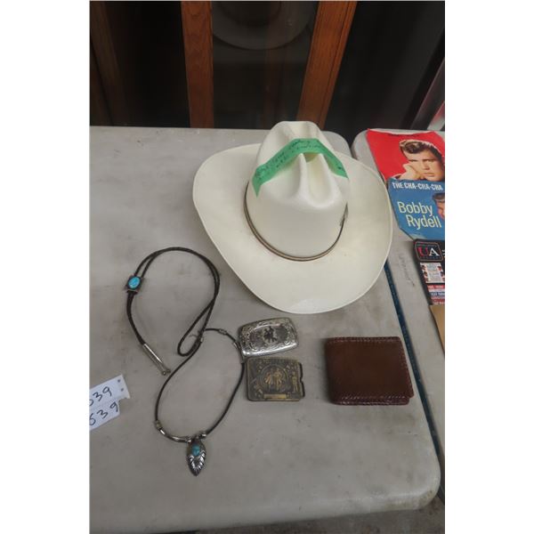 Cowhide Wallet; Dell Buck Rope Tie; St. Bonfire North Package