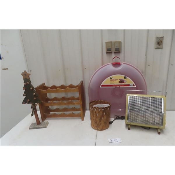 GE Electric Heater, Wine Rack, and More