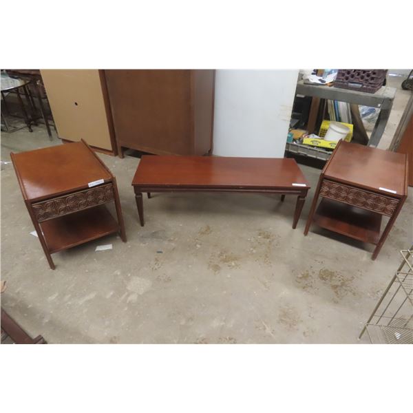 Sklar 3-Piece MCM Set - Coffee Table 48" x 18" x 15"; 2 End Tables 20" x 27" x 19"