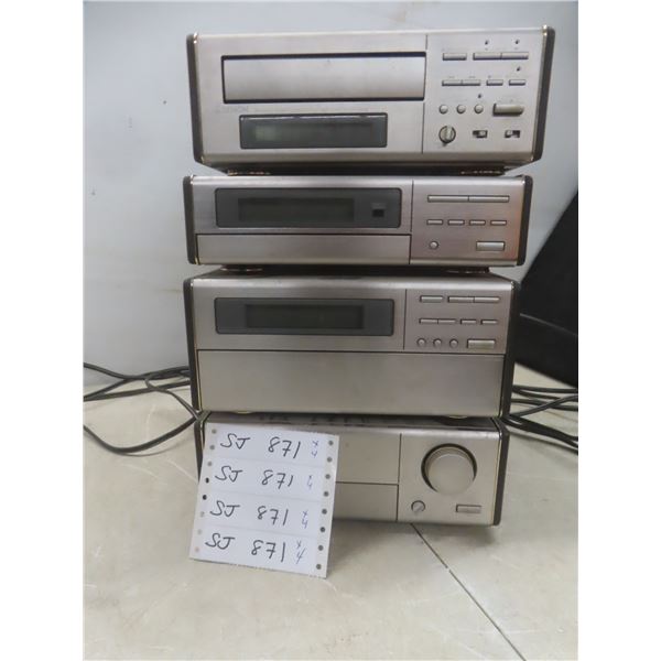 4-Piece Denon Stereo System: CD Player, CD Auto Changer, AM/FM Stereo Tuner, Cassette Deck