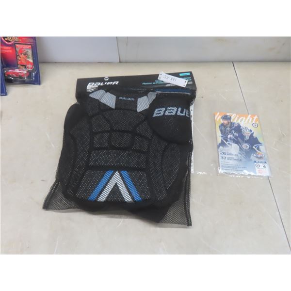 New Street Chest & Arm Protector; Autographed Hellebuyck + Wheeler Jets Program 2018 – No COA