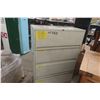 Image 1 : Lateral 4 Drawer Metal Filing Cabinet, 51" x 37" x 18"