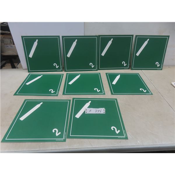 Sign, Hazard Class 2 Gases Non-Flammable, Plastic w/Symbol, 10 3/4" x 10 3/4"