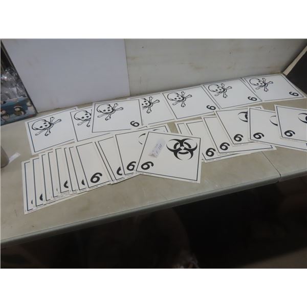 Placard, Adhesive Toxic Substances Class 6.1 and Adhesive Infectious Substances Class 6.2