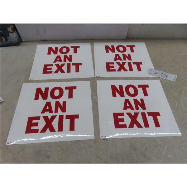 Sign, Adhesive "Not an Exit", 10" x 9"