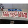 Image 1 : Sign, Plastic Exit Bilingual 14" x 10" Glow Adhesive and Handicap Symbol, 5.5" x 6"