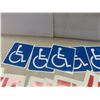 Image 2 : Sign, Plastic Exit Bilingual 14" x 10" Glow Adhesive and Handicap Symbol, 5.5" x 6"