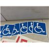 Image 3 : Sign, Plastic Exit Bilingual 14" x 10" Glow Adhesive and Handicap Symbol, 5.5" x 6"